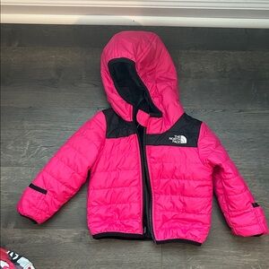 The North Face Fuchsia and Black Hooded Jacket